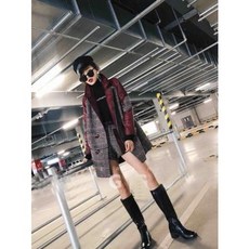 트위드자켓 유로파이터 가을 유니섹스 느낌 루즈핏 칼라 패치 무스탕