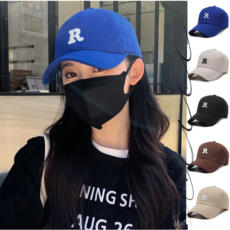 트랜드락 R 로고 클래식 야구 모자 커플 워터밤