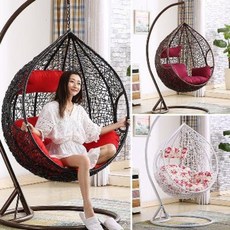 라탄 흔들 그네 의자 행잉 에그 체어 행거의자 실내 발코니 보금자리 덩굴 성인 리프트 난, 05 오렌지(팔걸이)