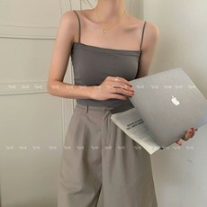 여성 크롭롱기장 2가지 브라탑 나시 브라렛 끈나시