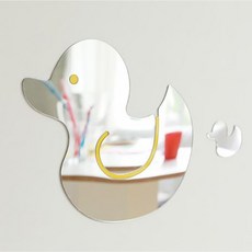 오리 유아 아크릴 안전 거울 캐릭터 벽거울 아이방 인테리어 거울, 1개, 안전 오리거울
