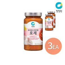 청정원 토마토와생크림 로제 스파게티소스, 600g, 3개