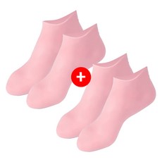 풋케어 실리콘 보습 양말 발 뒤꿈치 각질 관리, 핑크, 2개, 2개입
