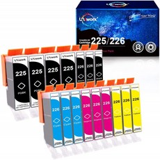 Canon PGI-225 CLI-226 PGI225 CLI226용 Uniwork Compatible Ink 카트리지 교체 Pixma MX882 MX6320 MG61, 1, 단일상품