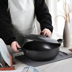 경질튀김팬 대용량 40 45 50cm 분식 음식점 업소용 솥