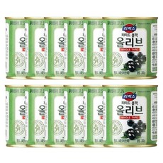 리치스 블랙 올리브 홀 피티드 200g 12개