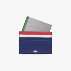 LACOSTE Infini-T leather card holder case NH3160HT BLUE DEPTHS BITTERSWEET M E65 카드지갑세트