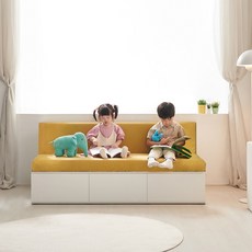 아토피케어 패브릭 3인 수납 1600 벤치소파, E형(화이트-인디핑크)