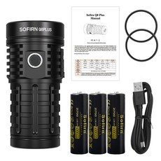LED조명 Sofirn Q8 플러스 초강력 USB C 충전식 21700 안두릴 XHP50B 16000lm, 3.with 21700 battery - 5000K-5, 3.with 21700 battery - 5000K-5