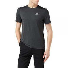 Odlo 남성 Run Easy 365 반팔 러닝 셔츠, 중, 블랙 믹스