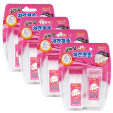 날개단 치간칫솔 80P/휴대용/이쑤시개/일회용/치석제거/충치예방/잇몸질환예방, 80개입, 4개