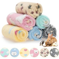 Guinea Pig Bedding Blankets - 6 Pack Soft Fleece Liner Small Animal Cage Accessories for Rat Hedgeho, 13.7 inches*13.7 inches