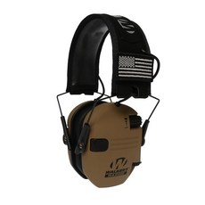 Walker's 귀마개 T24 FDE 메리카 원 사이즈, Patriot - Battle Brown, 1개