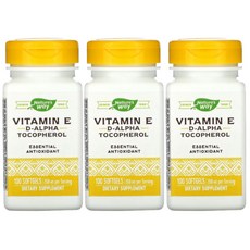 Nature's Way Vitamin E 비타민토코페롤 400IU 소프트젤 100정 3병, 3개