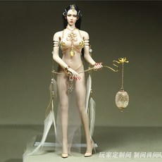 인체 피규어 1 : 6 스틸 본드 여성 군인 여성 인형 의상 폐쇄 문 수 놓은 팜 랜턴