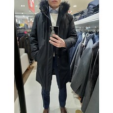 [킨록앤더슨] 역시즌 킨록앤더슨 블랙 후드 코트형 아우터 웨어 구스(82)다운 코트(IOKYU410S117)