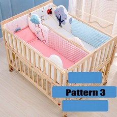 다기능 소나무 목재 쌍둥이 침대 이불 세트 및 모기장 유아용 침대 확장 및 조인트 성인 침대, Pattern 3