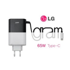 LG정품 PD 65W USB-C 2021그램 어댑터 충전기 ADT-65FSU-D03-EPK, 블랙