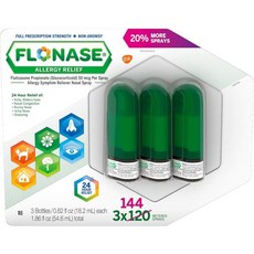 Flonase FLONASE 알레르기 비강 스프레이 병당 144개 3개