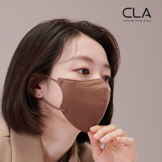 새부리형 마스크-추천-CLA 슬림핏 새부리형 마스크 중형, 25매입, 1개, 딥브라운