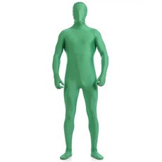 크로마키 옷 전신 타이즈 쫄쫄이 뒷배경 바디슈트 장기자랑, 1개, 여성m그린