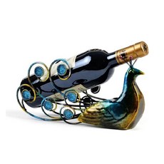 공작 와인 홀더 랙 병 유리 핫, 4.Peacock, 1개