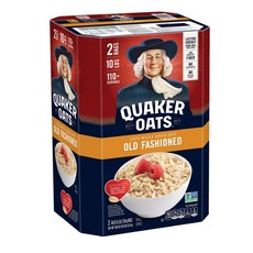 Quaker Old Fashioned Oats 퀘이커 올드패션 오트 2.26kg 2팩, 1개
