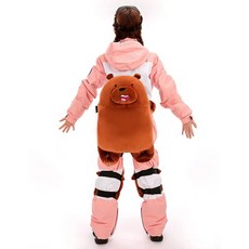 시오 거북이 판다 곰돌이 엉덩이보호대 스키 스노우보드 무릎 보호대, 세트, 갈색곰, 1개