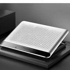 휴대용 게임 PC 노트북 쿨러 노트북 냉각 패드 조정 가능한 지원 노트북 스탠드 팬 맥북 홀더 액세서리, 01 silver