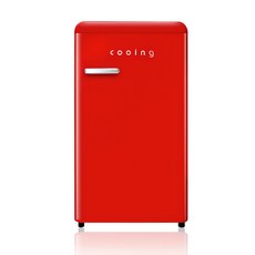 쿠잉전자 레트로 미니 85L 1도어 냉장고, 퓨어레드, REF-90CNR REF-90CNR
