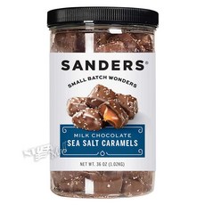 대용량 샌더스 밀크 초콜릿 씨 솔트 카라멜 1.02kg SANDERS MILK CHOCOLATE SEA SALT CARAMELS, 1개 - 샌더스