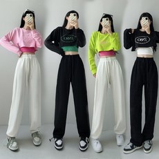 빅사이즈 걸그룹 재즈댄스 편한 형광색 공연복 무대의상 연습복 아이돌의상 방송댄스 힙합