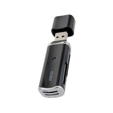 코시 타입C OTG USB3.0 PC겸용 카드리더기, CR2016, 블랙, 1개
