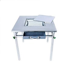 캠핑 화롯대 캠핑용 식탁 야외 삼겹살 접이식 플레이트 가오바부, 55x55, 1개