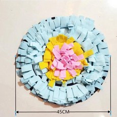 노즈워크 고양이 노즈워크 강아지분리불안장난감 강아지 노즈 워크작업 개 슬링개 장난감 매트 담요 음식, 05 qian lan 45X45CM - 로이코