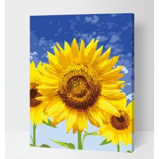 DIY 명화그리기 유화그리기세트 그림 팝아트 액자 태교, 해바라기 + 40 * 50 두꺼운 내부 프레임