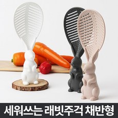 JAYART18_래빗주걱 채반형 세우는 밥주걱 깔끄미 볶음스푼 요리 주방판촉품 답례 판촉용 답례용 토끼 스탠드 세워지는 토끼밥 주방용+jac230127, 제이아트co_화이트, 1개