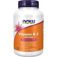 나우푸드 비타민 K-2 100mcg 식물성 250캡슐, 250정, 1병