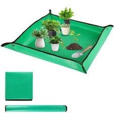 LCHUANG 실내 식물 이식용 분갈이 매트 - 119.9 x 74.9cm(43.5 29.5인치) 심기 토양 지저분함 제어 휴대용 다육 화분 트레이 방수 원예 도구 (페일 그, LCHUANG 실내 식물 이식용 분갈이 매트 - 119, 1개