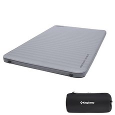 KingCamp R Value 25cm9.5인치 이중 자체 팽창 슬리핑 패드 캠핑 폼 에어 매트리스 휴대용 8cm3인치 대형 두께 2인용 199.1 x 127.3 x 76., 79"x50.4"x3.0"-DOUBLE