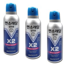 멘소래담 딥앤쿨 에어로솔 스프레이 익스트림 에스 파스 150ml 파스(유효23년01월), 1세트, 3개입