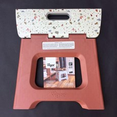 휴대용 접이식 벤치 스텝 스툴 발디딤대 사다리, 자갈주황27cm