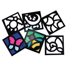 주니어 스테인글라스 프레임 24개입 Junior Stained Glass Frames (Pack of 24)