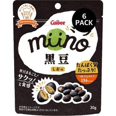 칼비 미노 검은콩 시오 맛 Calbee mino Black Bean Shio Taste, 6개, 30g - shio