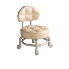 회전 작업 요추등받이 의자 낮은의자(등받이)네일아트의자 바퀴달린의자 청소의자 JM-Yz02, 카키색