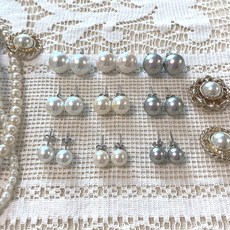 크림진주귀걸이