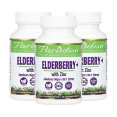 파라다이스허브 Elderberry 엘더베리 아연 60캡슐 3개 징크 Zinc, 60정