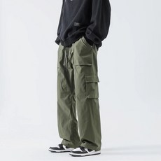 S-5XL 남녀공용 빅사이즈 카고 밴딩 바지 팬츠 빈티지 밀리터리 캠핑 데일리 꾸안꾸