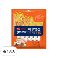 하림펫푸드 밥이보약 하루양갱 강아지 간식 피모, 닭고기, 224g, 13개