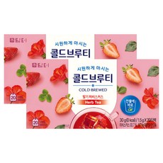 담터 콜드브루티 딸기 히비스커스 20T+20T, 1.5g, 20개입, 2개